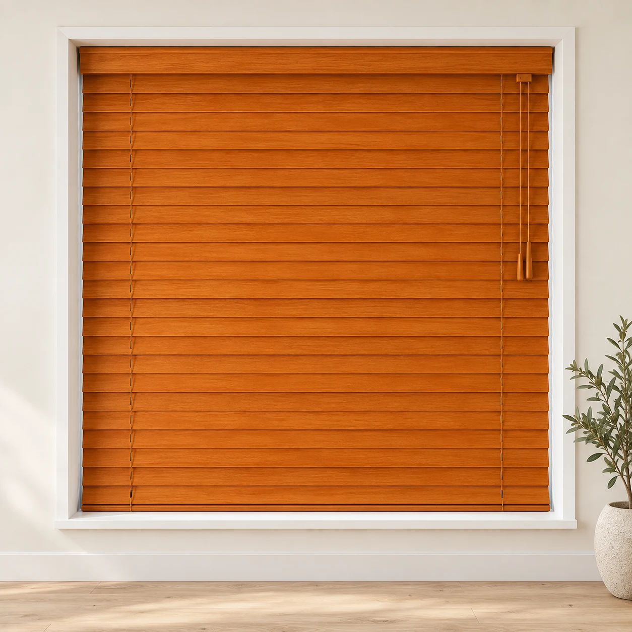 Golden shown as a full blind in a neutral room
