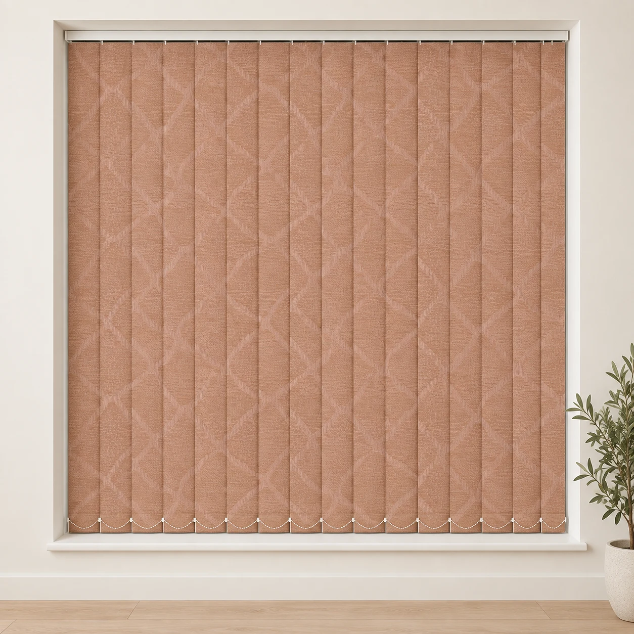 Girafee IT Orange shown as a full blind in a neutral room