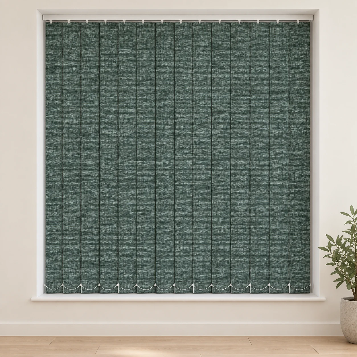 W4 Spruce shown as a full blind in a neutral room